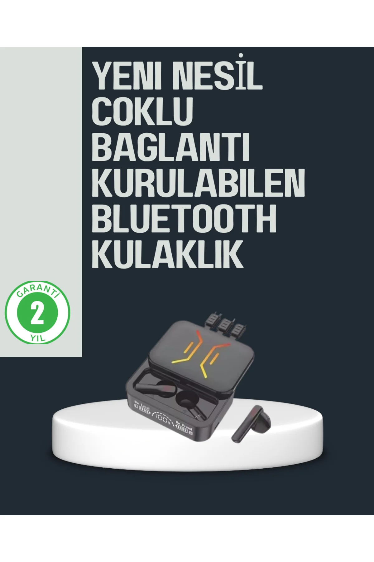 Kablosuz Bluetooth 5.0 Kulaklık – 300Mah Şarj Kutusu