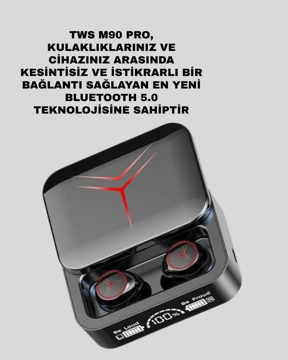 Kablosuz Bluetooth 5.3 Kulaklık – Uzun Pil Ömürlü, Su Geçirmez ve Spor İçin Mükemmel Konfor