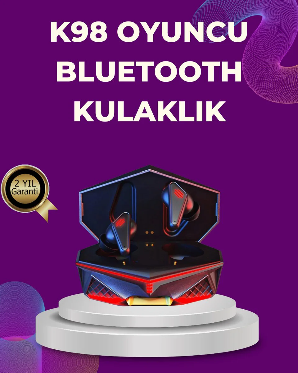 Kablosuz Bluetooth Gaming Kulaklık Led Işıklı - Bluetooth 5.0, IPX4, LED Işık ve Düşük Gecikme