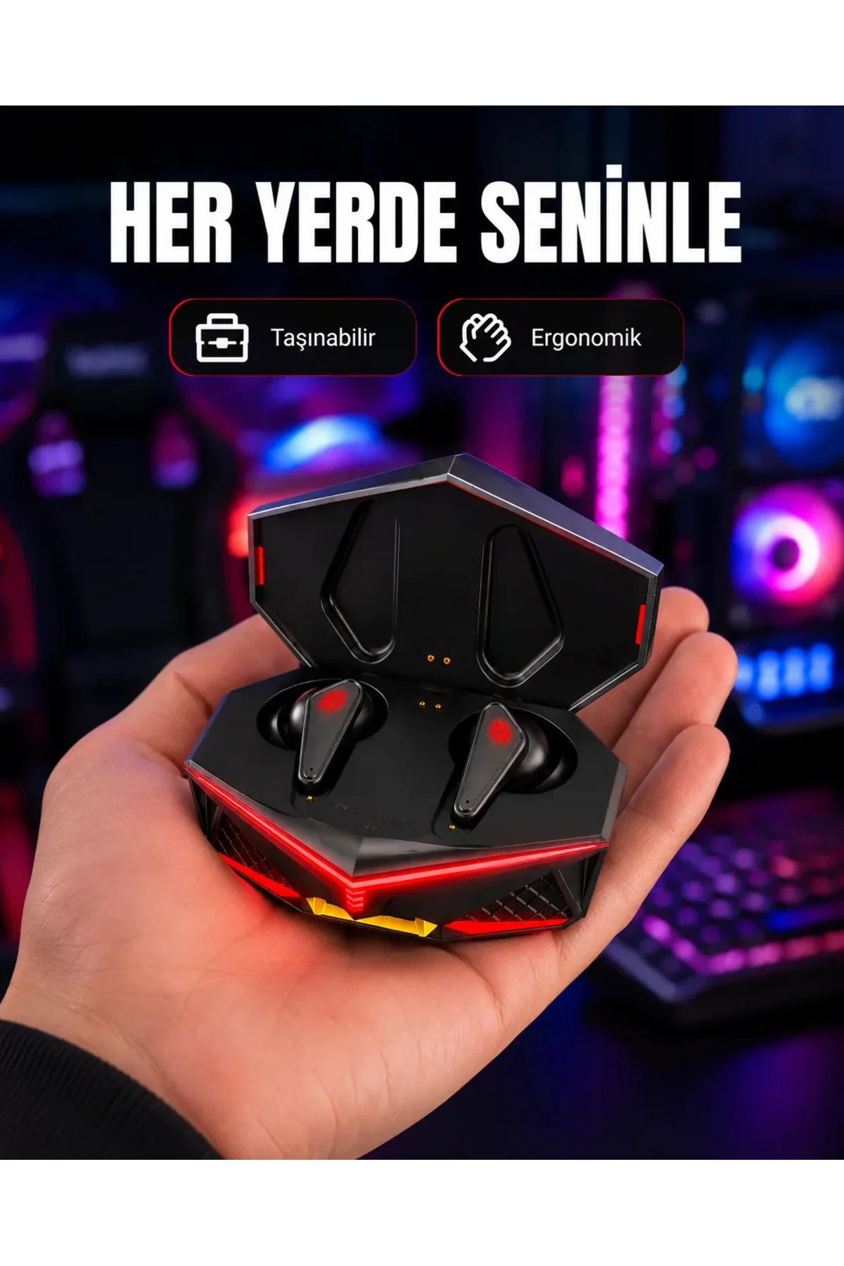 Kablosuz Bluetooth Gang Kulaklık Suya Dayanıklı Yeni Nesil