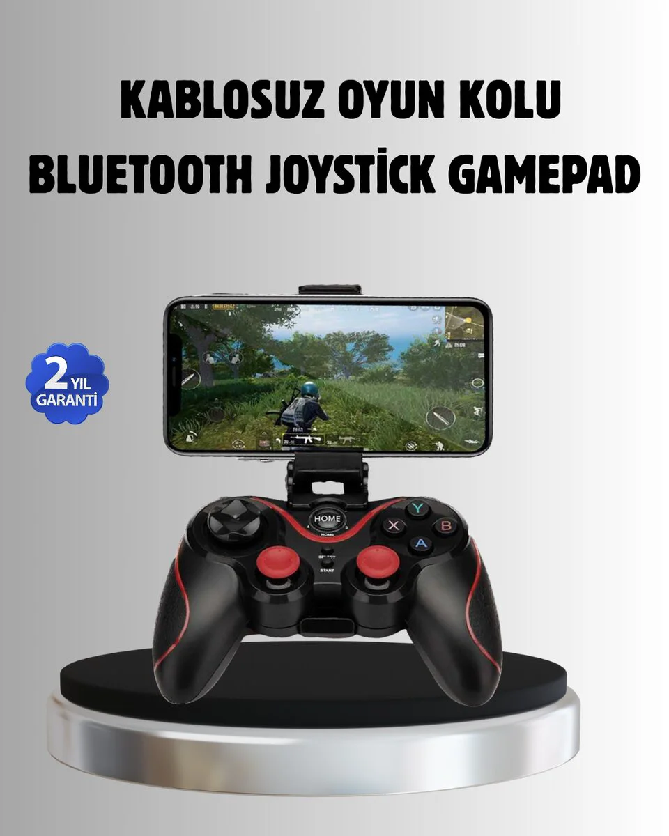 Kablosuz Bluetooth Gamepad - TV PC Telefon Uyumlu Ergonomik Kumanda
