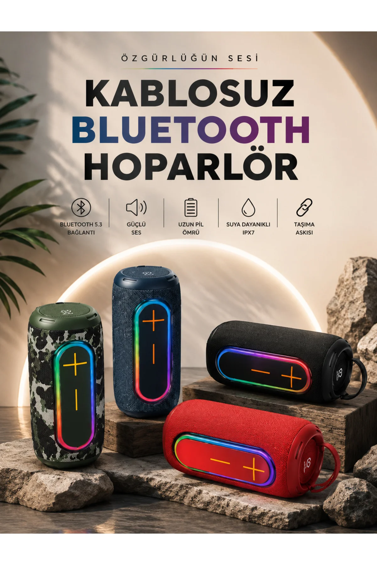 Kablosuz Bluetooth Hoparlör Taşınabilir