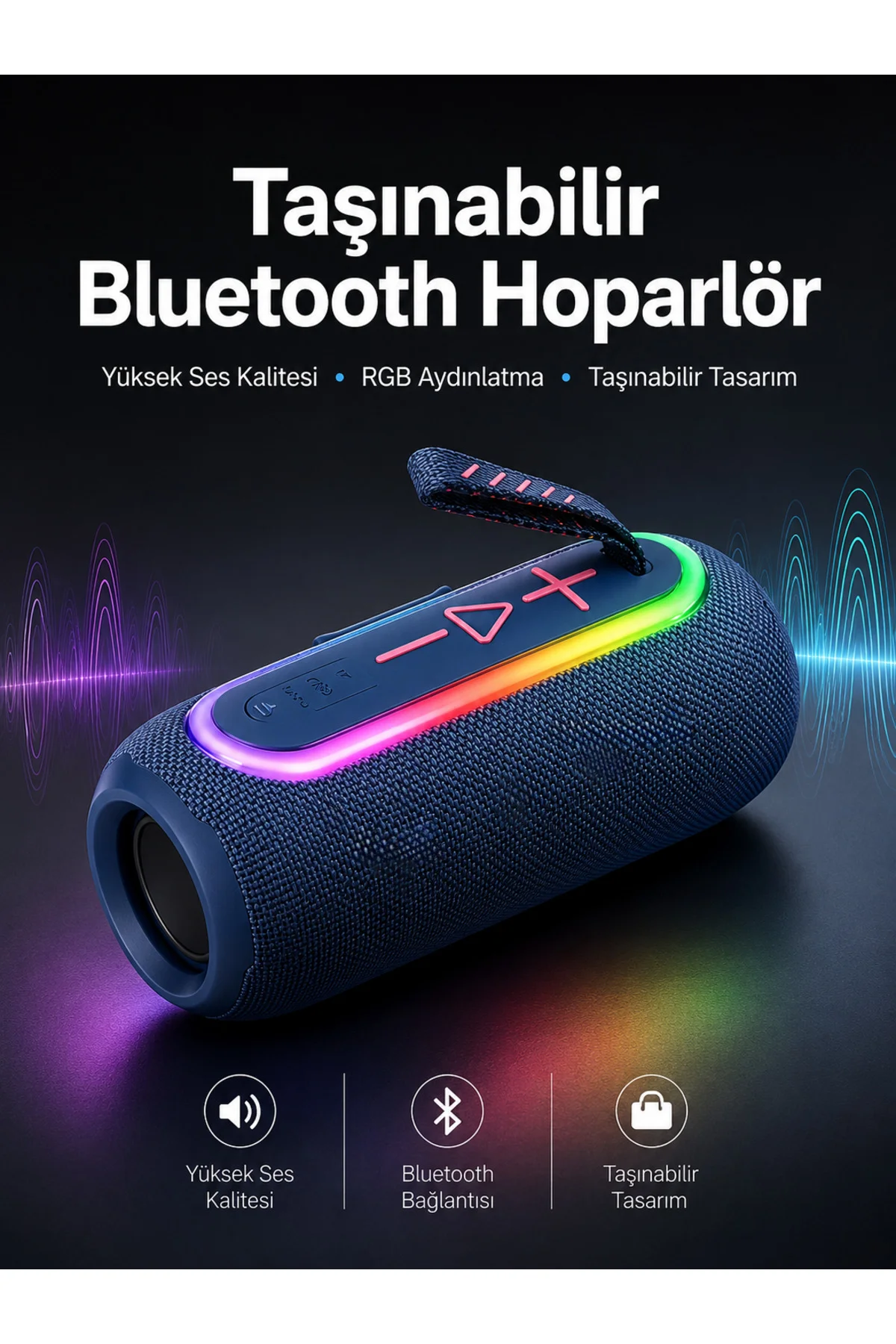 Kablosuz Bluetooth Hoparlör Uzun Pil Ömrü Taşınabilir Kablosuz Bluetooth Hoparlör Uzun Pil Ömrü Taşınabilir