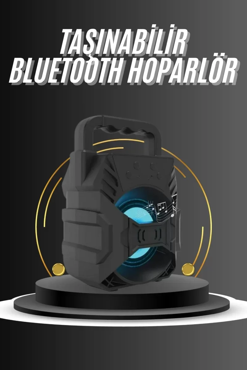 Kablosuz Bluetooth Hoparlör Ses Bombası RGB Işıklı Taşınabilir Yüksek Ses Kaliteli - Lisinya