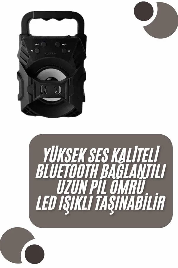 Kablosuz Bluetooth Hoparlör: RGB Işıklı, Taşınabilir Yüksek Ses Kaliteli
