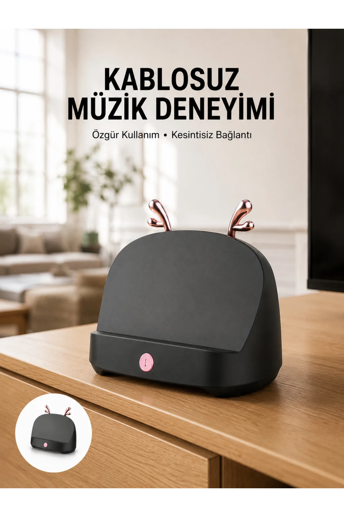 Kablosuz Bluetooth Hoparlör Telefon Koyma Özelliği Yüksek Ses Kaliteli
