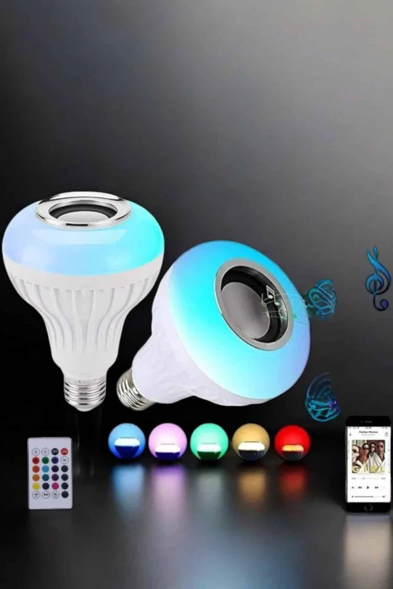 Kablosuz Bluetooth Hoparlör Led Lamba - Akıllı Işık ve Ses Deneyimi