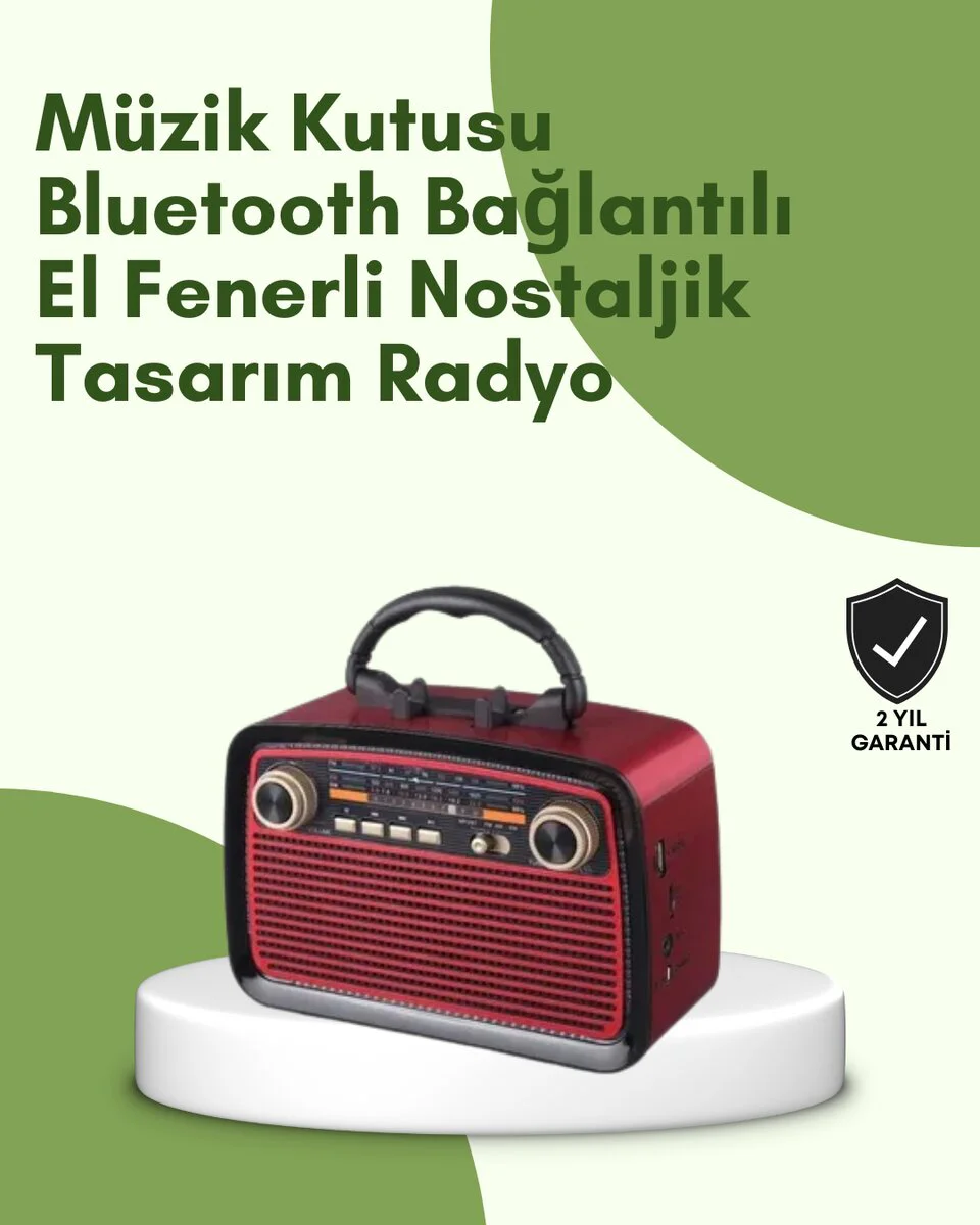 Kablosuz Bluetooth Hoparlör – Yüksek Ses Kalitesi, Uzun Pil Ömrü ve FM/AM Radyo Fonksiyonu