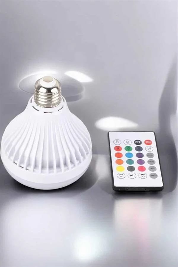 Kablosuz Bluetooth Hoparlör Led Lamba - Akıllı Işık ve Ses Çözümü