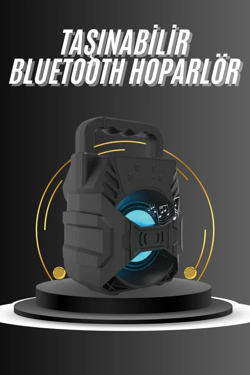 Kablosuz Bluetooth Hoparlör - RGB Işıklı Taşınabilir Ses Bombası
