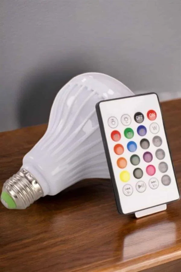 Kablosuz Bluetooth Hoparlör Led Lamba - Akıllı Işık ve Ses Çözümü