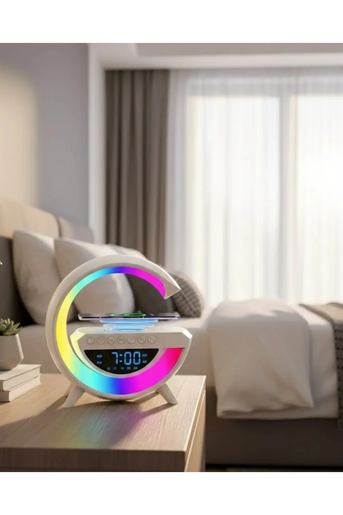 Kablosuz Bluetooth Hoparlör Rgb Aydınlatmalı Çoklu Medya Destekli