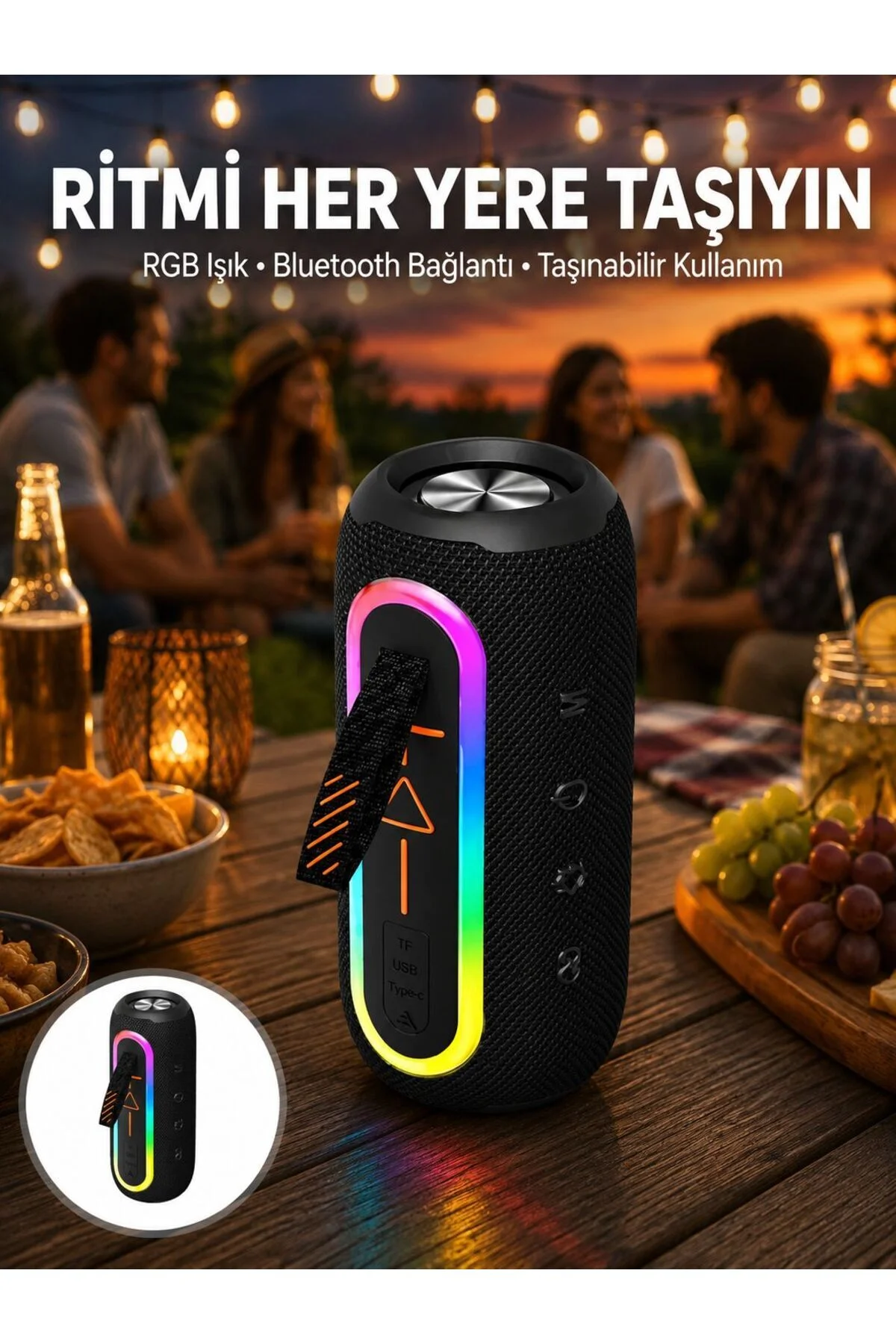 Kablosuz Bluetooth Hoparlör Taşınabilir Çoklu Bağlantılı Özelliği Yeni Nesil Kablosuz Bluetooth Hoparlör Taşınabilir Çoklu Bağlantılı Özelliği Yeni Nesil