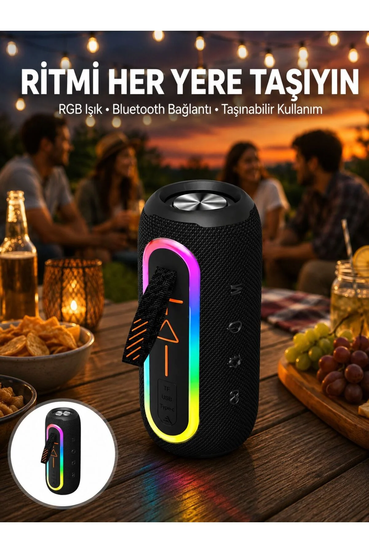 Kablosuz Bluetooth Hoparlör Taşınabilir Çoklu Bağlantılı Özelliği Yeni Nesil Kablosuz Bluetooth Hoparlör Taşınabilir Çoklu Bağlantılı Özelliği Yeni Nesil