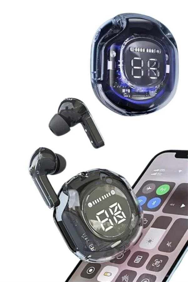 Kablosuz Bluetooth Kulaklık - Hifi Ses Kalitesi, Bluetooth 5.3, LED Ekran ve Kablosuz Şarj