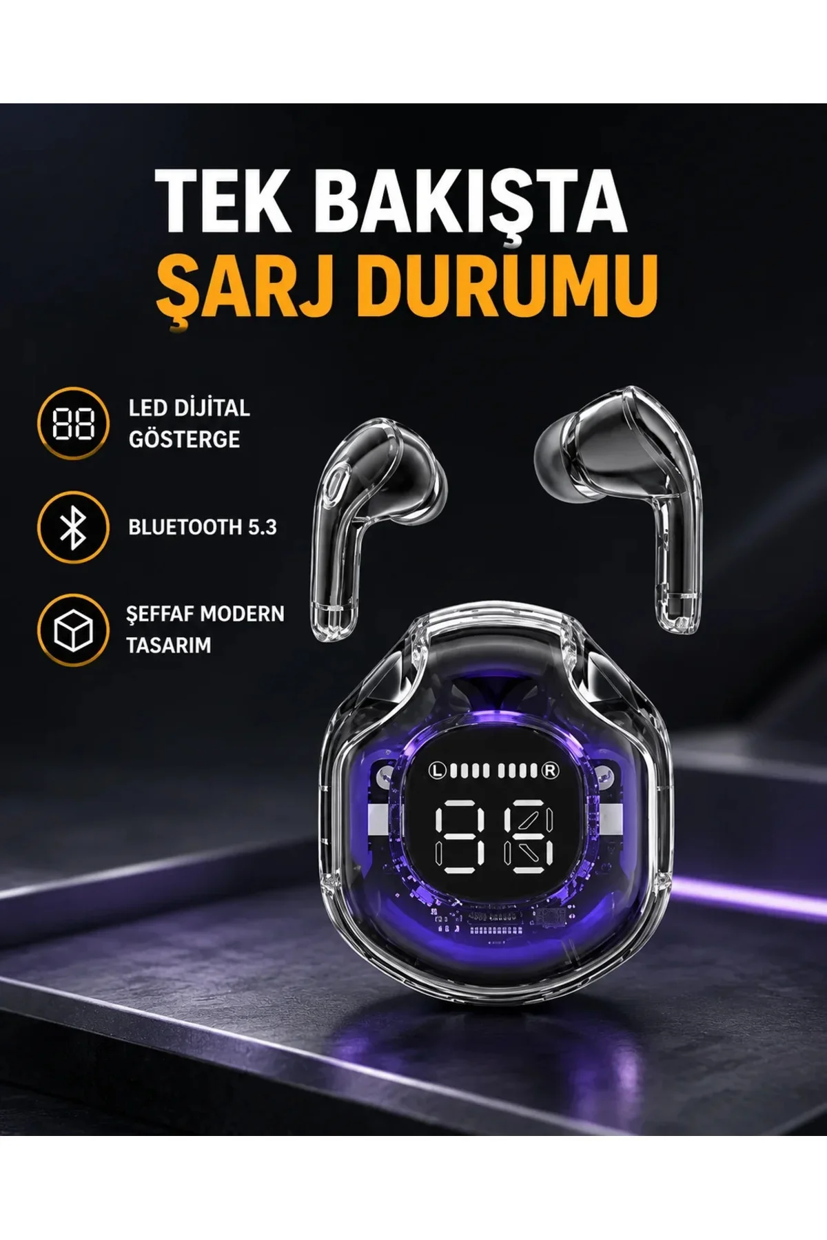 Kablosuz Bluetooth Kulaklık Hifi Ses Kalitesi ve krofonlu