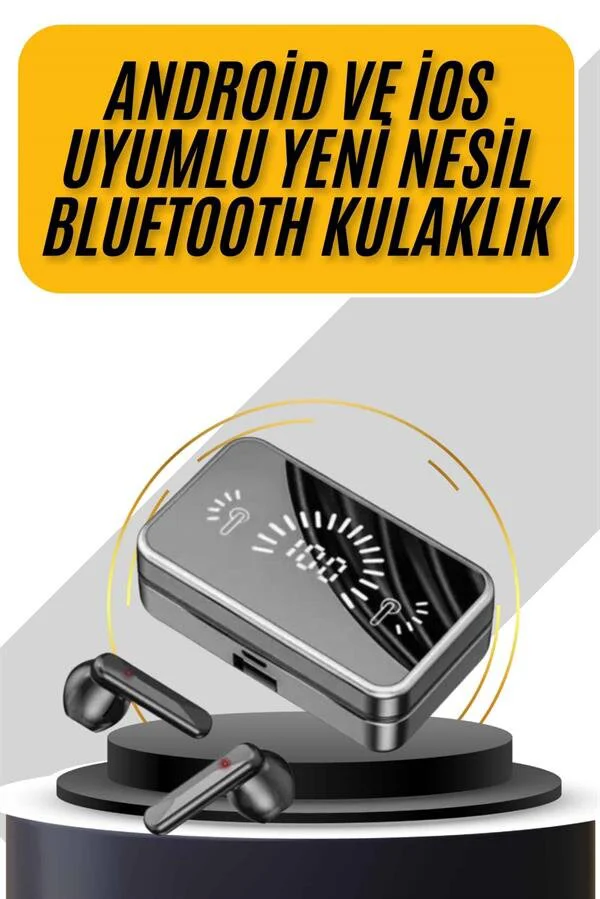 Kablosuz Bluetooth Kulaklık: Yüksek Basslı, İos Android Uyumlu ve 2000mAh Şarj Kutusu