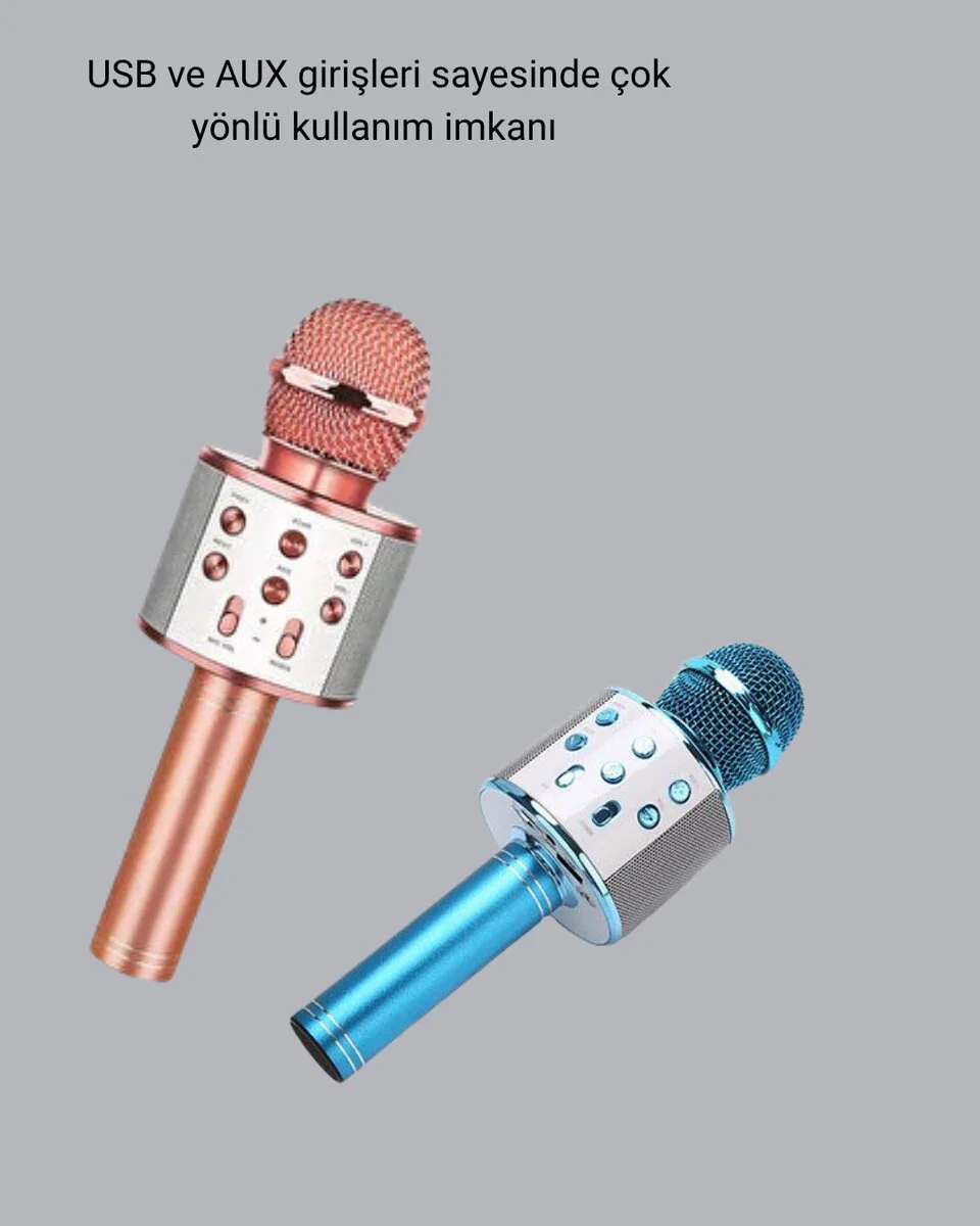 Kablosuz Bluetooth Karaoke Mikrofon Yankı Efektli - Evde Konser Deneyimi