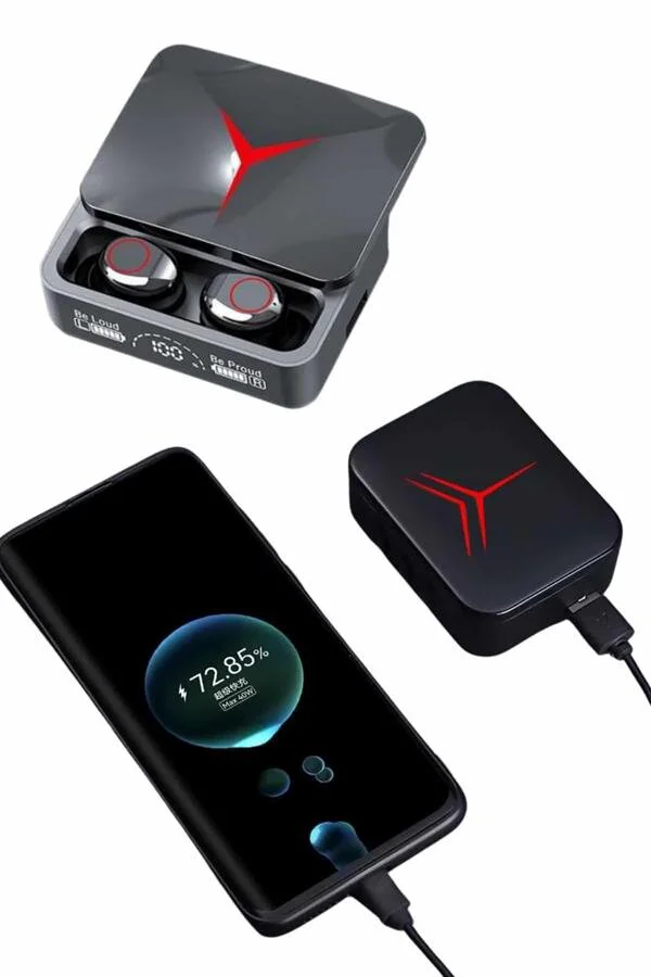 Kablosuz Bluetooth Kulaklık Powerbank Özellikli Göstergeli Hd Mikrofon ve Gürültü Engelleme
