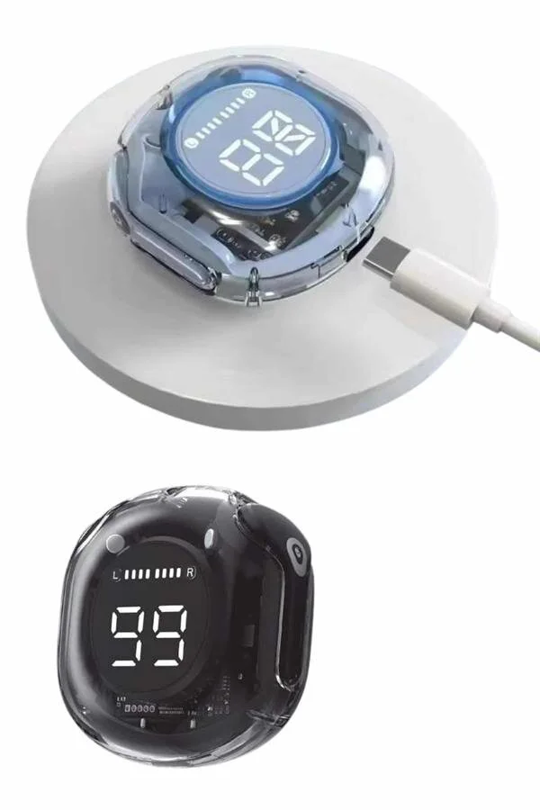 Kablosuz Bluetooth Kulaklık - Hifi Ses Kalitesi, Bluetooth 5.3, LED Ekran ve Kablosuz Şarj