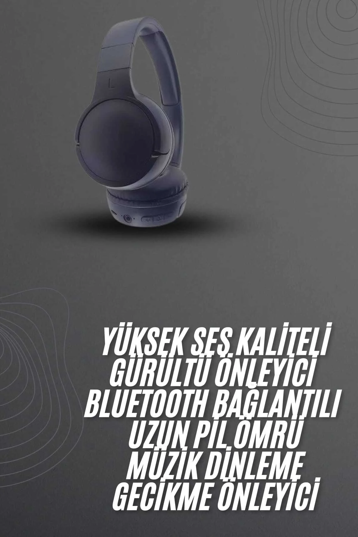 Kablosuz Bluetooth Kulaklık Kulak Üstü Ayarlanabilir Uzun Ömürlü Yeni Nesil - Görsel 2