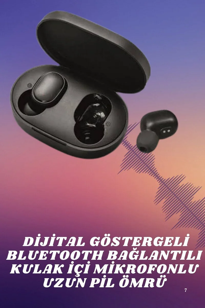 Kablosuz Bluetooth Kulaklık - Dokunmatik Kontrollü Stereo Kulak İçi Kulaklık, 300mAh Batarya ve IPX4 Su Geçirmez