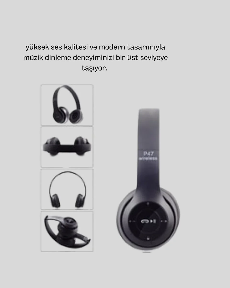 Kablosuz Bluetooth Kulaklık – TF Kart AUX Mikrofonlu Suya Dayanıklı 10m Menzil