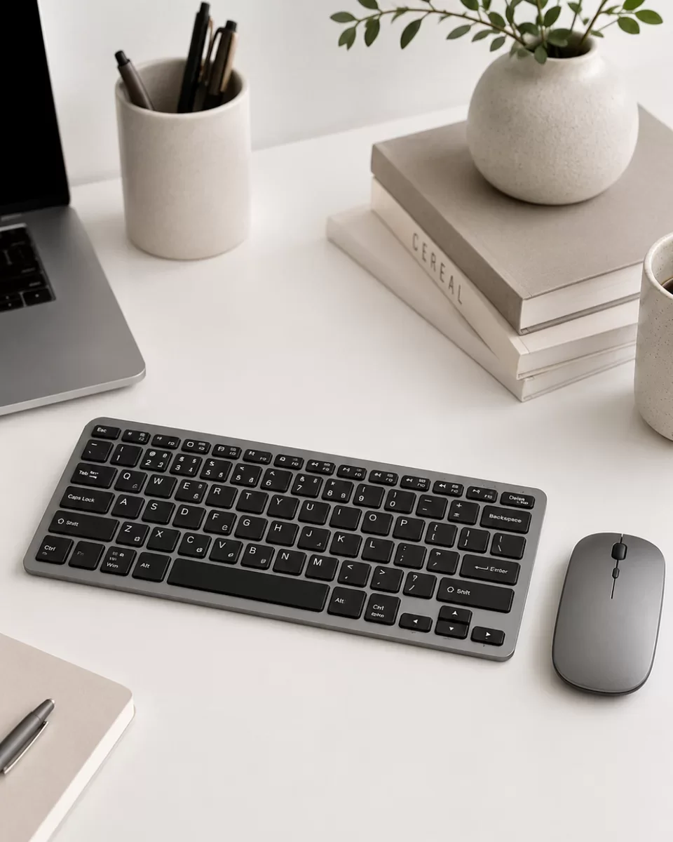 Kablosuz Bluetooth Klavye Mouse Seti - Şarjlı, Ergonomik ve Tablet Uyumlu