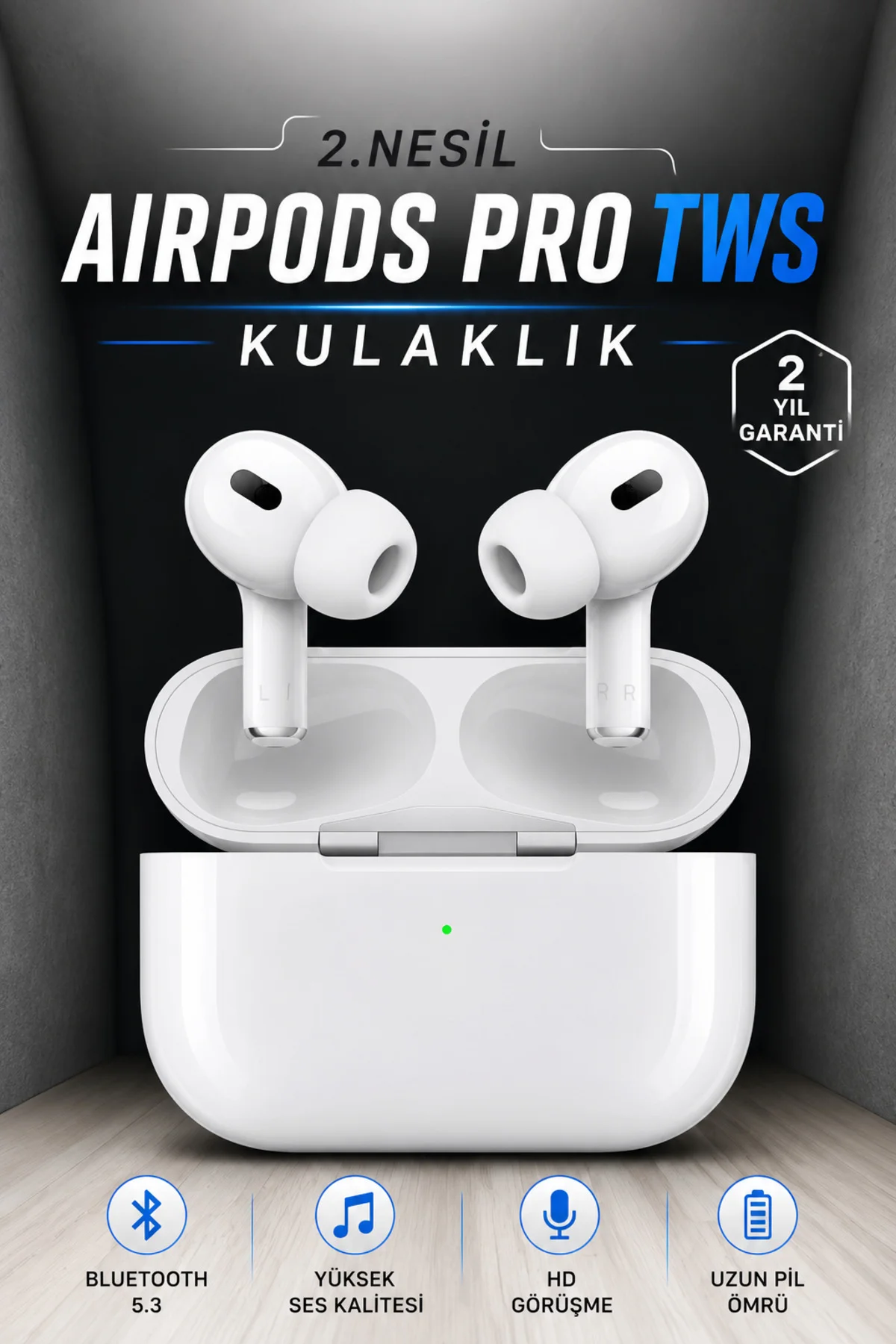 Kablosuz Bluetooth Kulaklık Gürültü Önleme, Su Geçirmez, Mikrofon