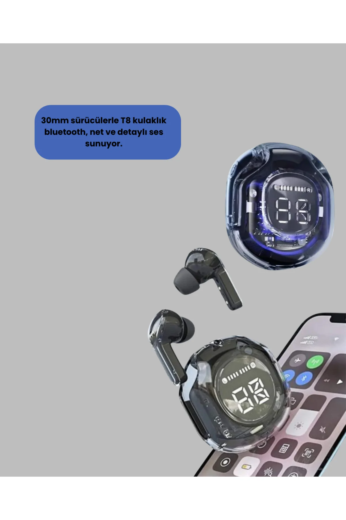 Kablosuz Bluetooth Kulaklık Hifi Ses Kalitesi ve Mikrofonlu