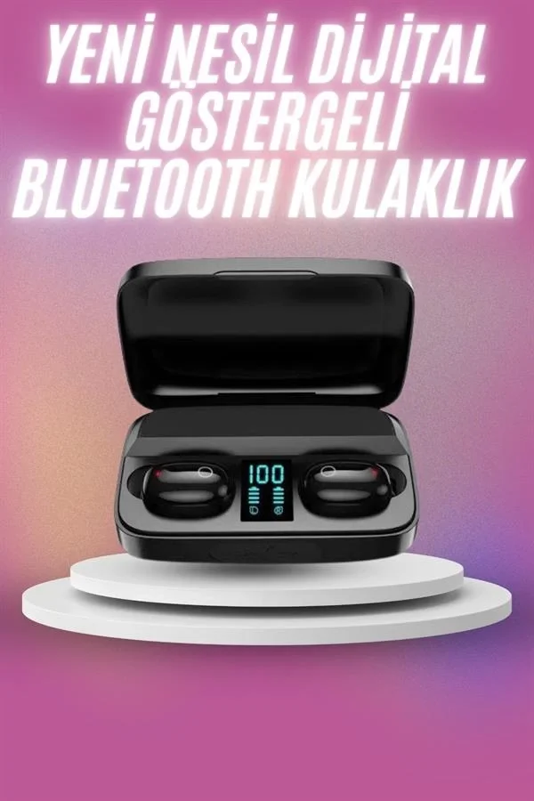 Kablosuz Bluetooth Kulaklık Android ve İOS Uyumlu Led Göstergeli 
