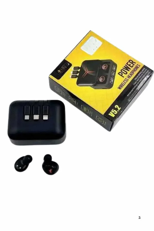 Kablosuz Bluetooth Kulaklık Powerbank Özellikli Göstergeli Hd Mik
