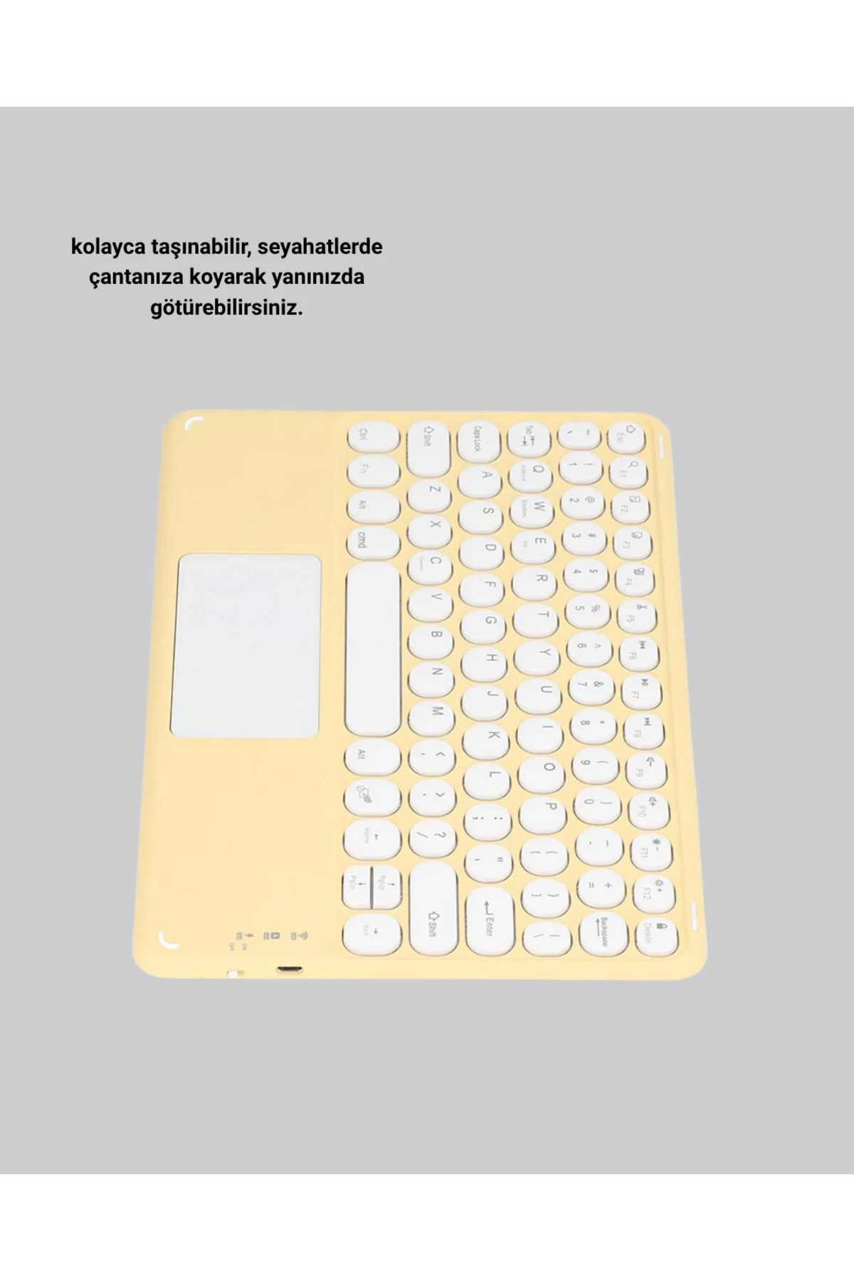 Kablosuz Bluetooth Klavye – Slim Taşınabilir Tasarım - Görsel 4