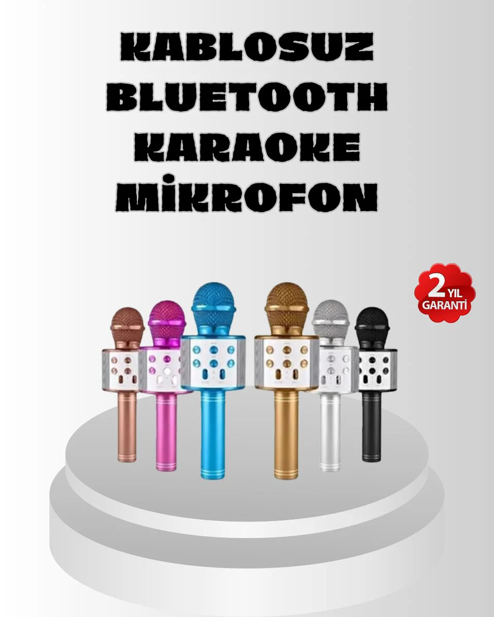 Kablosuz Bluetooth Karaoke Mikrofon Yankı Efektli - Evde Konser Deneyimi