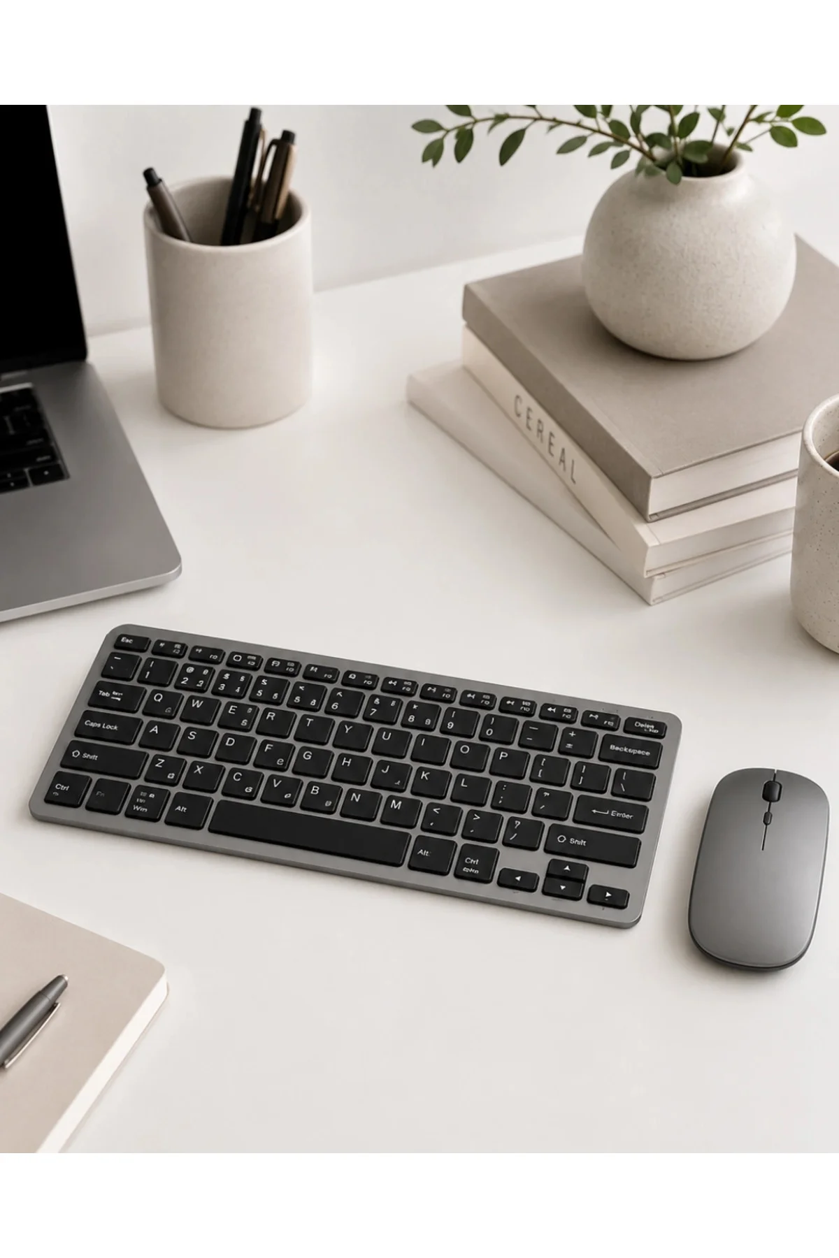 Kablosuz Bluetooth Klavye Mouse Seti Şarjlı Tablet Laptop Uyumlu
