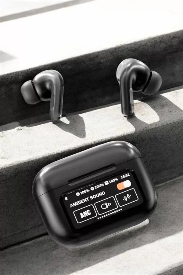 Kablosuz Bluetooth Kulaklık Ekranlı Uzun Şarj Süreli ANC Destekli
