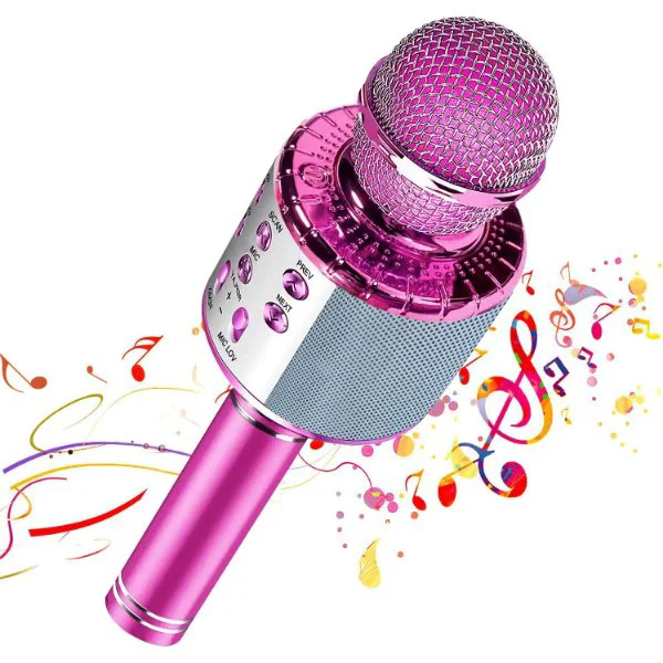 Kablosuz Bluetooth Karaoke Mikrofonu ve Hoparlörlü Taşınabilir Se