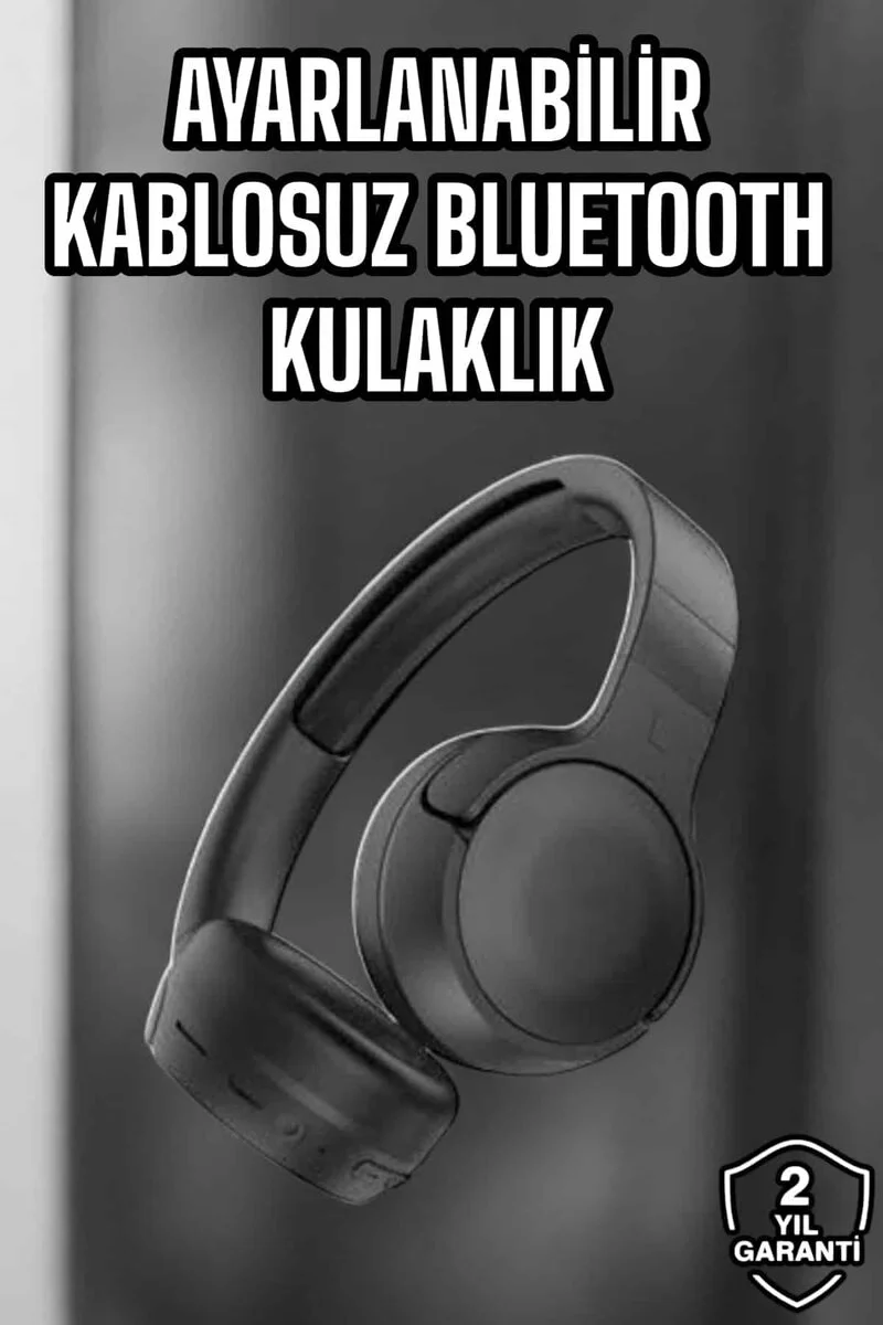 Kablosuz Bluetooth Kulak Üstü Gürültü Önleyici Kulaklık - Uzun Pil Ömrü ve Şık Tasarım