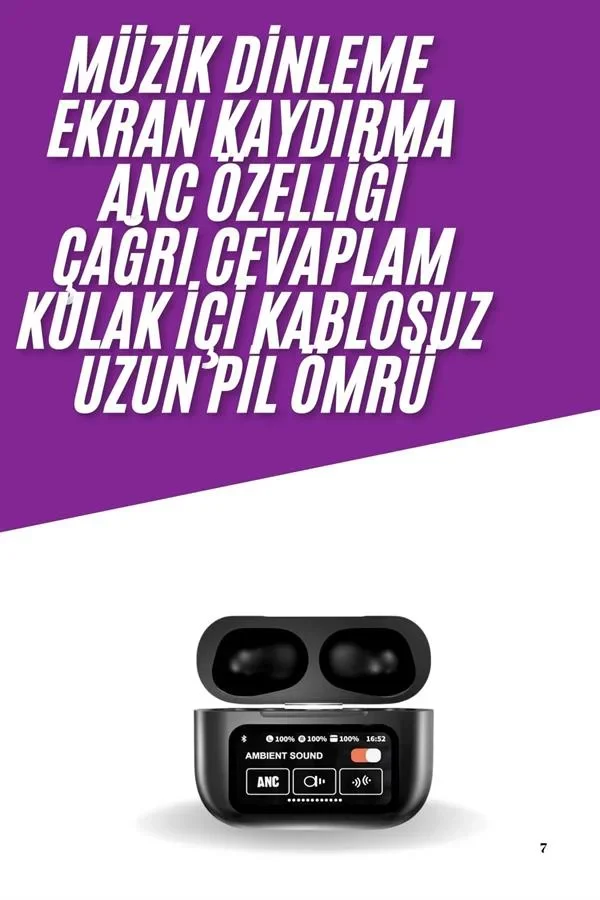Kablosuz Bluetooth Kulaklık Pro Yeni Nesil Dokunmatik Kontrol - Lisinya