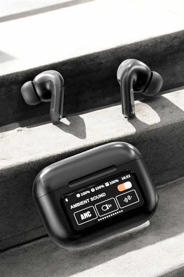 Kablosuz Bluetooth Kulaklık Ekranlı Uzun Şarj Süreli ANC Destekli