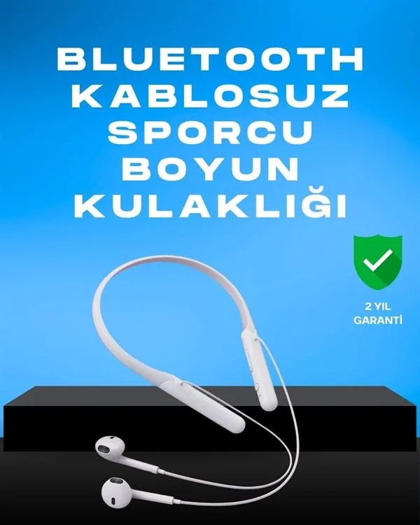 Kablosuz Bluetooth Kulaklık – Boyun Askılı, 100 Saat Pil Ömrü Kablosuz Bluetooth Kulaklık – Boyun Askılı, 100 Saat Pil Ömrü