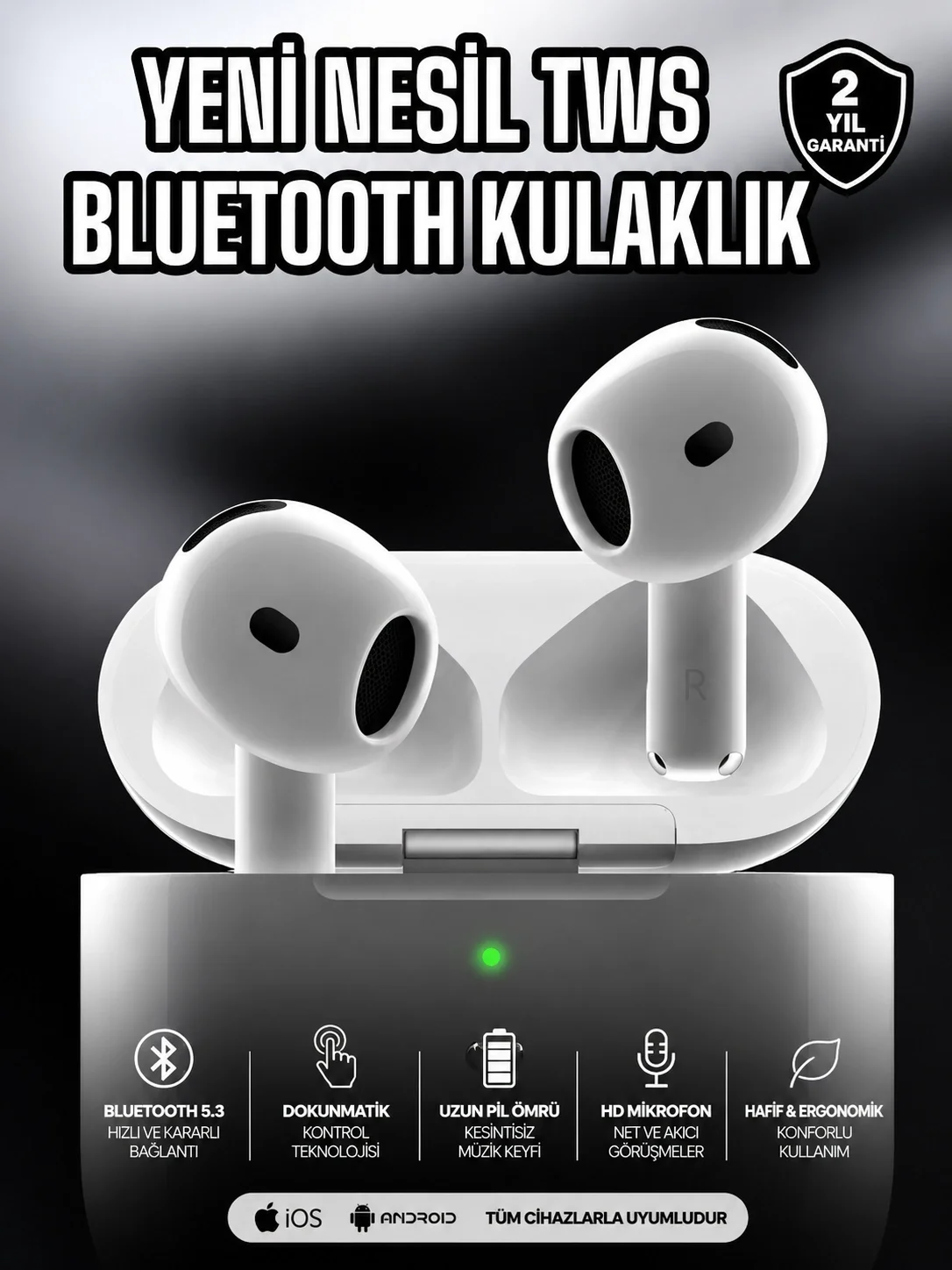 Kablosuz Bluetooth Kulaklık TWS ANC Özelliği Yüksek Ses Kaliteli Fiyatı, Yorumları ve Özellikleri