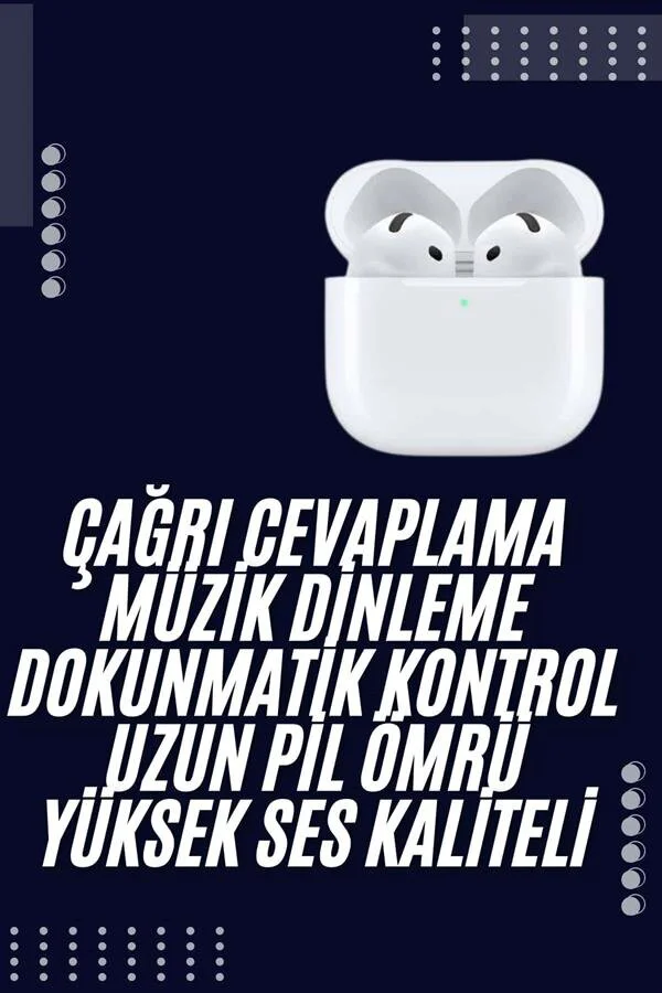 Kablosuz Bluetooth Kulaklık Beyaz – Dokunmatik Kontrol, Çift Mikrofon & 24 Saat Pil Ömrü