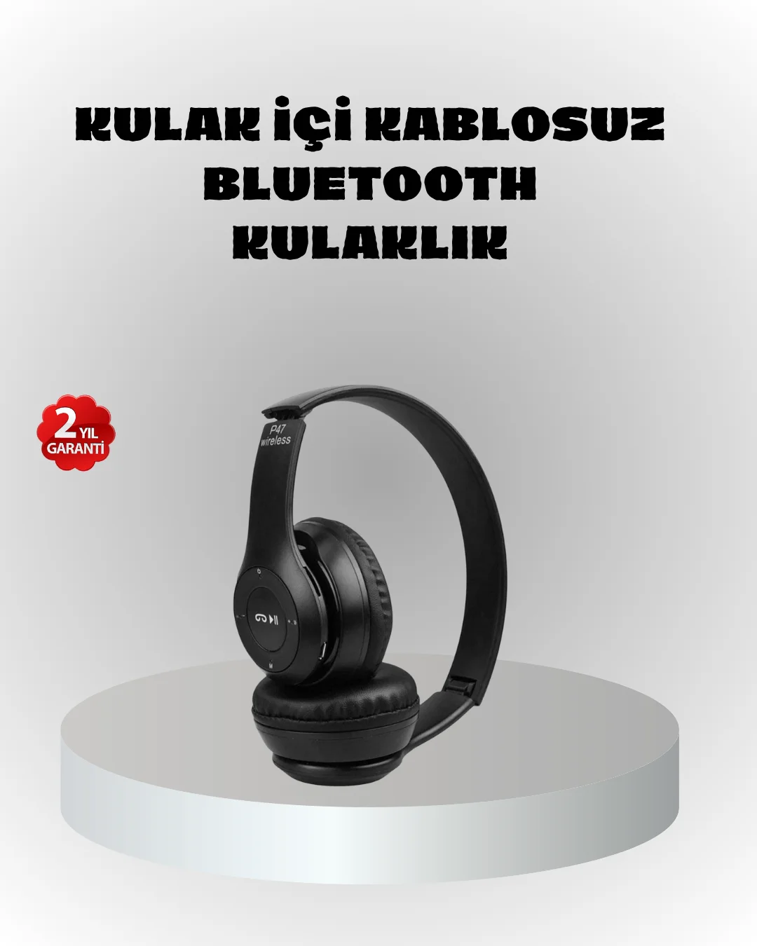 Kablosuz Bluetooth Kulaklık – TF Kart, AUX, Mikrofonlu, Suya Daya