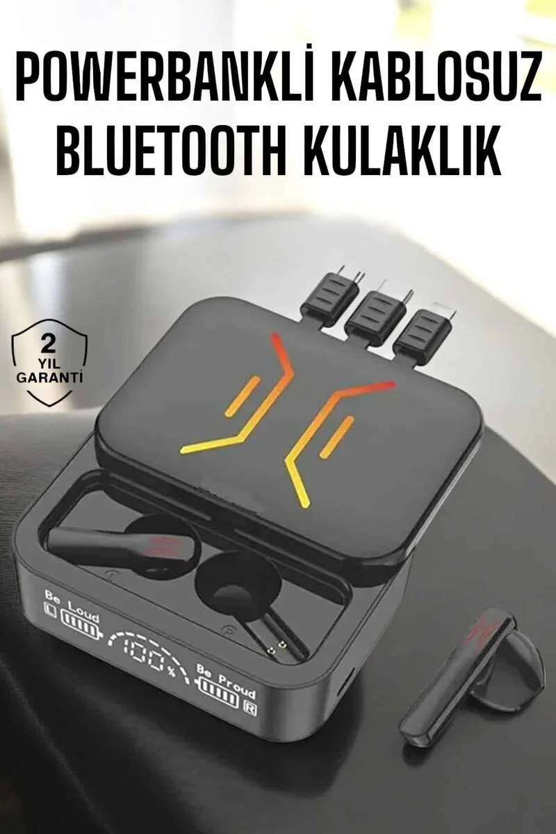 Kablosuz Bluetooth Kulaklık Powerbankli - Uzun Pil Ömrü ve Yüksek Ses Kalitesi