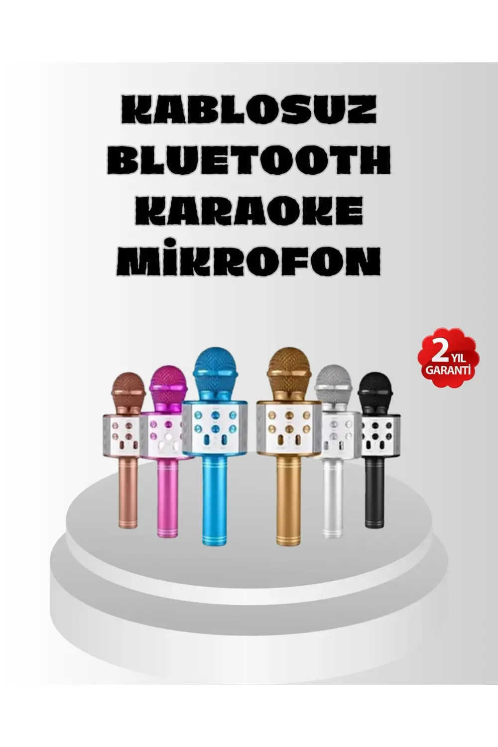 Kablosuz Bluetooth Karaoke Mikrofon Yankı Efektli