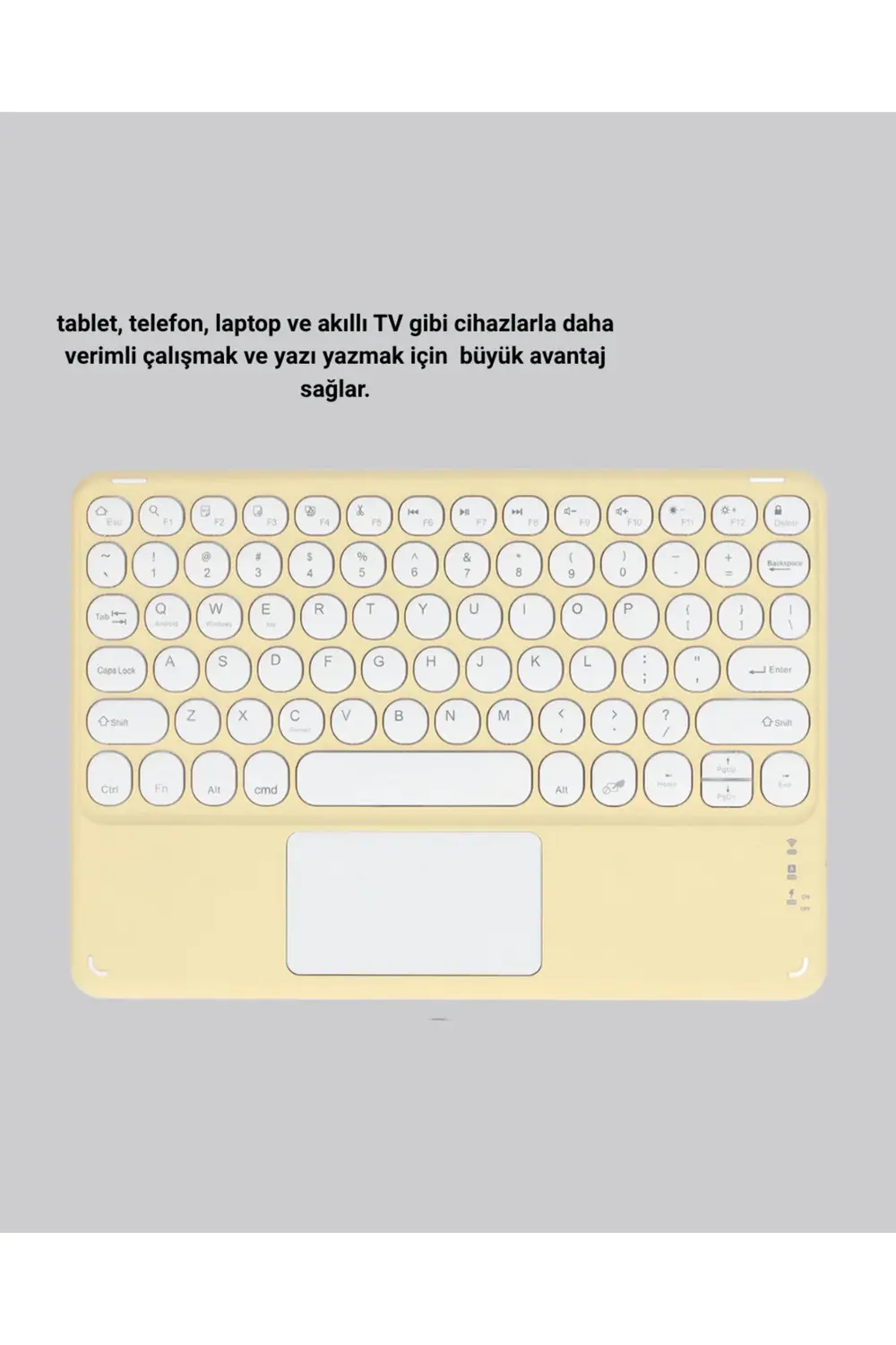 Kablosuz Bluetooth Klavye – Slim Taşınabilir Tasarım