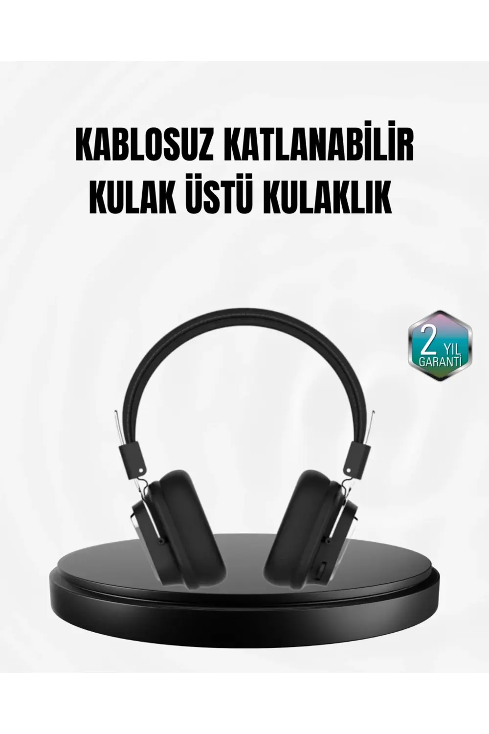 Kablosuz Bluetooth Kulak Üstü Kulaklık Kristal Ses Kalitesi ve Er