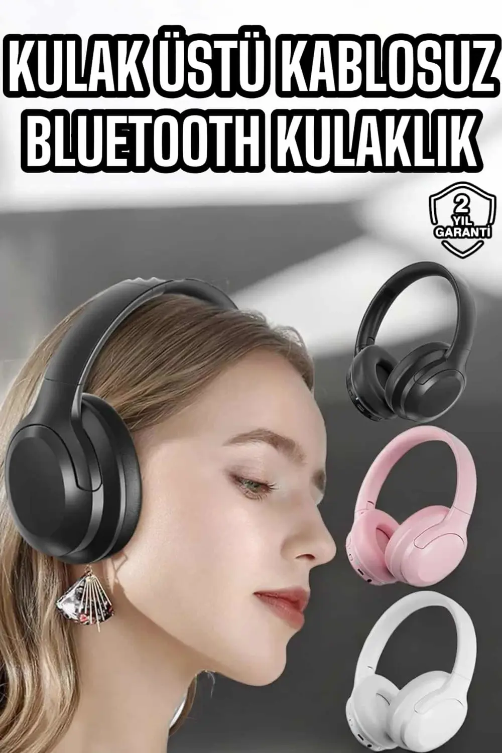 Kablosuz Bluetooth Kulaklık ANC/ENC Destekli Kulak Üstü Yüksek Se