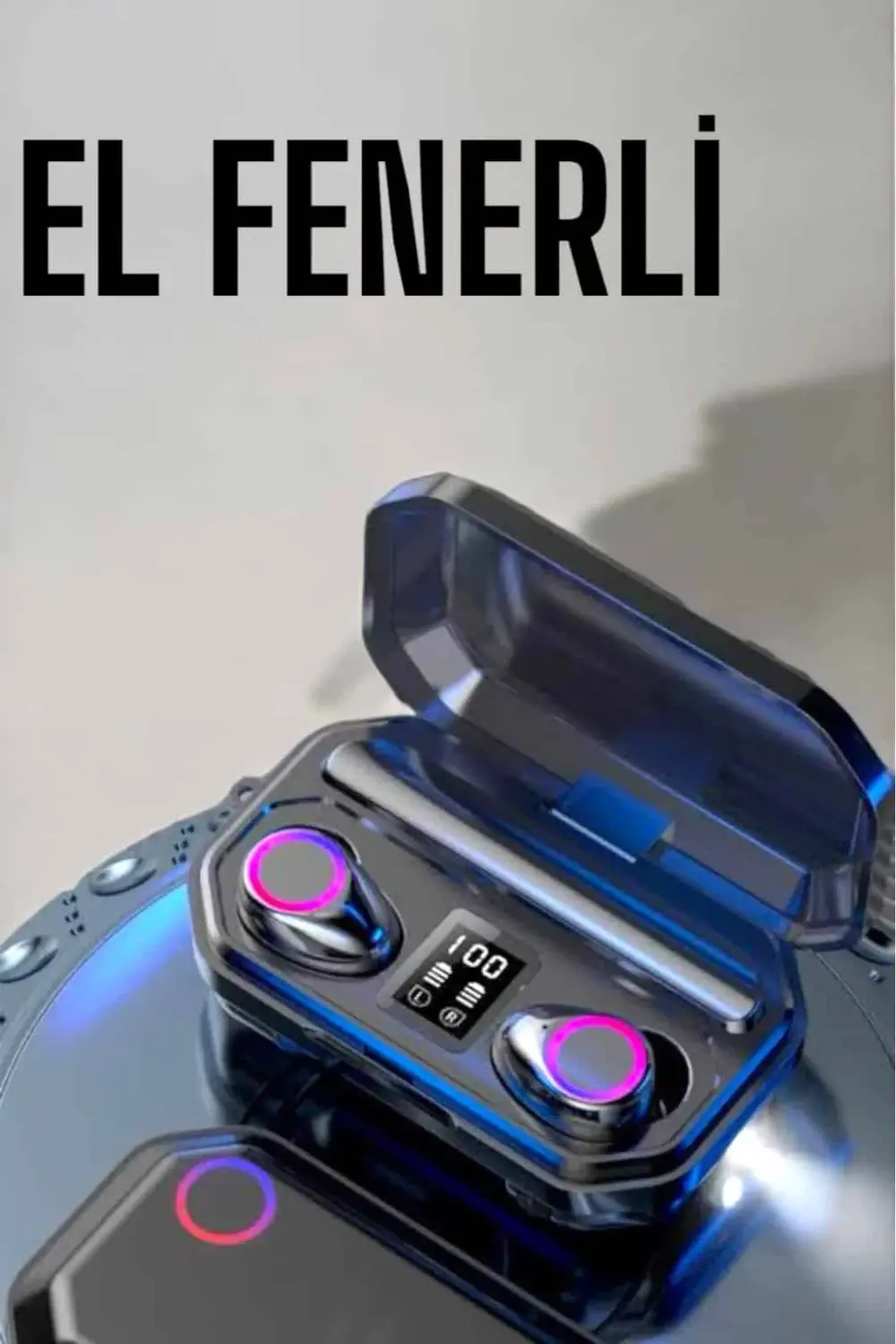 Kablosuz Bluetooth Kulaklık Dijital Göstergeli Uzun Pil Ömrü